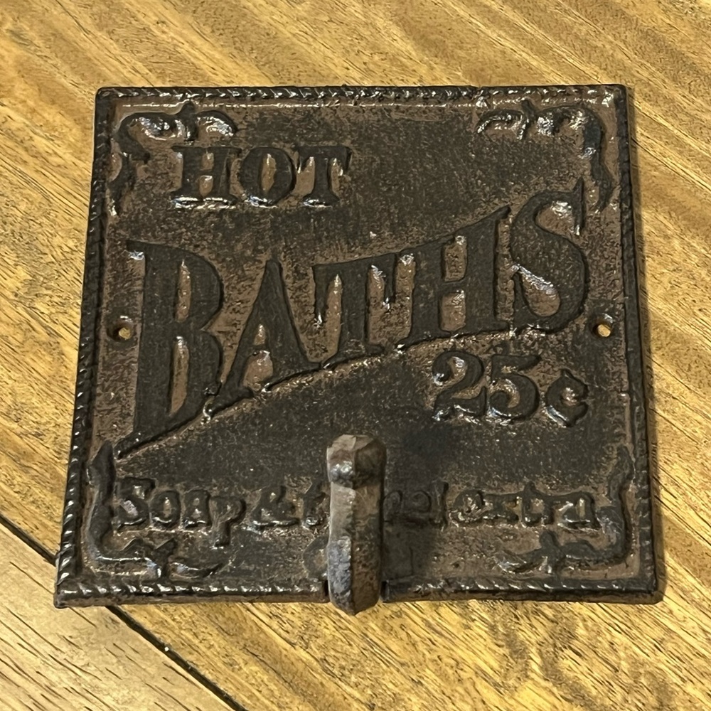 Hot baths towel hook